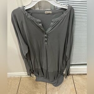 Grey Long Sleeve blouse